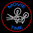 Movie Time With Border Handmade Art Neon Sign