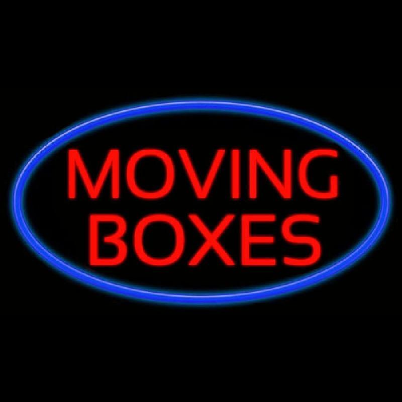 Moving Boxes Handmade Art Neon Sign