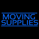 Moving Supplies Blue Double Lines Handmade Art Neon Sign