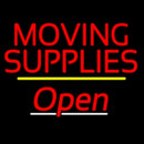 Moving Supplies Open Yellow Line Handmade Art Neon Sign