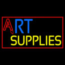 Multi Color Art With Yellow Supplies With Border Handmade Art Neon Sign