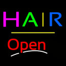 Multi Colored Hair Open Yellow Line Handmade Art Neon Sign