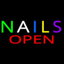 Multi Colored Nails Open Handmade Art Neon Sign