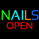 Multi Colored Nails Red Open Handmade Art Neon Sign