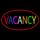 Multi Colored Vacancy With Red Border Handmade Art Neon Sign