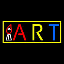 Multicolor Art With Logo With Border Handmade Art Neon Sign