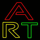 Multicolored Double Stroke Art 2 Handmade Art Neon Sign
