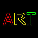 Multicolored Double Stroke Art Handmade Art Neon Sign