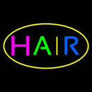 Multicolored Hair Oval Yellow Handmade Art Neon Sign