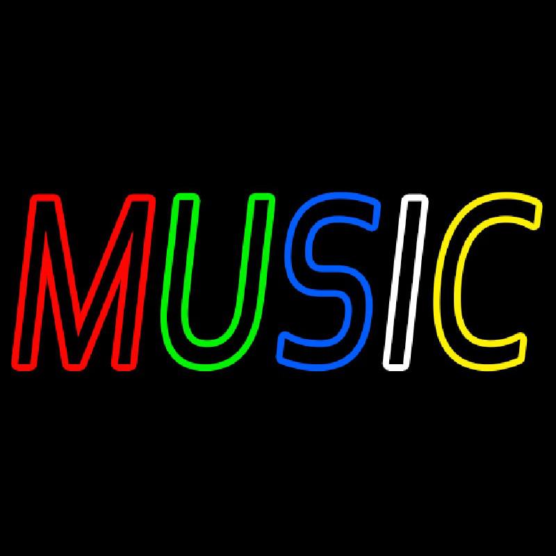Multicolored Music Handmade Art Neon Sign