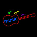 Music Guitar Handmade Art Neon Sign