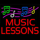 Music Lessons With Logo Handmade Art Neon Sign