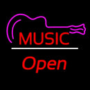 Music Logo Open White Line Handmade Art Neon Sign
