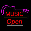 Music Logo Open Yellow Line Handmade Art Neon Sign
