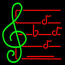 Music Note Handmade Art Neon Sign