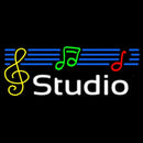 Music White Studio Blue 1 Handmade Art Neon Sign