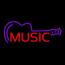 Music With Guitar Handmade Art Neon Sign