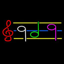 Musical Notes Handmade Art Neon Sign