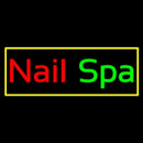 Nail Spa With Yellow Border Handmade Art Neon Sign