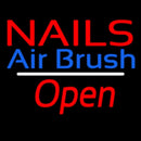 Nails Airbrush Open White Line Handmade Art Neon Sign