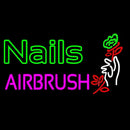 Nails Airbrush With Flower Handmade Art Neon Sign