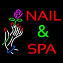 Nails And Spa With Nails And Flower Handmade Art Neon Sign