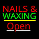 Nails And Waxing Open Yellow Line Handmade Art Neon Sign