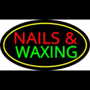 Nails And Waxing Oval Yellow Handmade Art Neon Sign