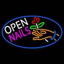 Nails Open Logo Handmade Art Neon Sign