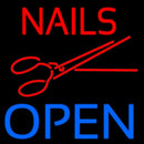 Nails Open With Scissors Handmade Art Neon Sign