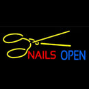 Nails Open With Scissors Handmade Art Neon Sign