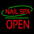 Nails Spa Block Open Green Line Handmade Art Neon Sign