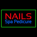 Nails Spa Pedicure Green Border Handmade Art Neon Sign