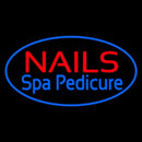 Nails Spa Pedicure Oval Blue Handmade Art Neon Sign