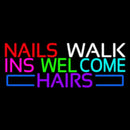 Nails Walk Ins Welcome Hairs Handmade Art Neon Sign