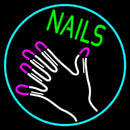Nails With Hand Logo Handmade Art Neon Sign