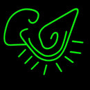 Native American Deer Symbol Handmade Art Neon Sign