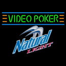 Natural Light Video Poker Beer Sign Handmade Art Neon Sign