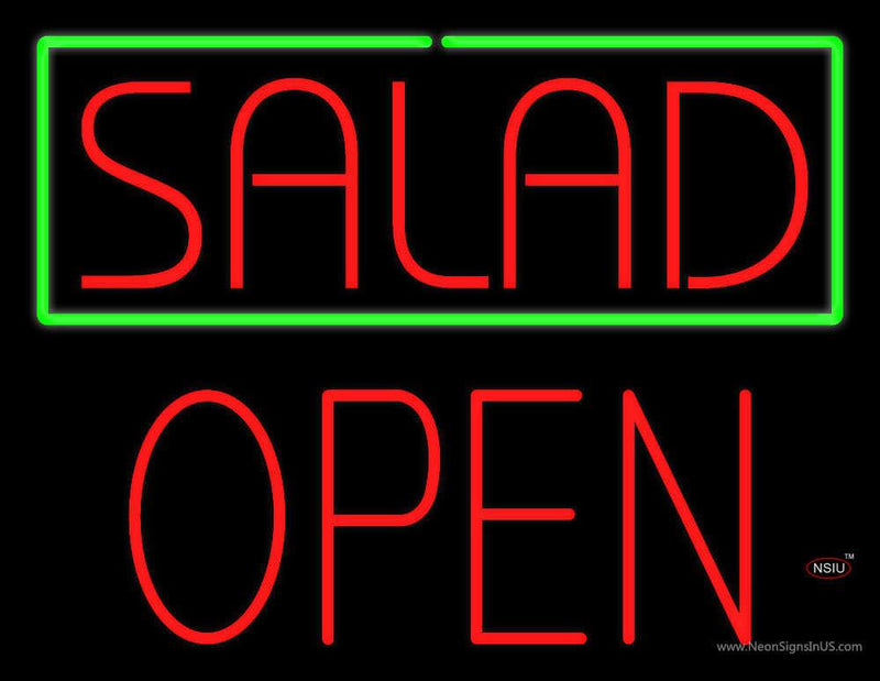 Salad Block Open Neon Sign