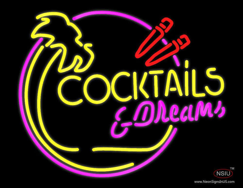 Cocktails and Dreams Bar Neon Sign