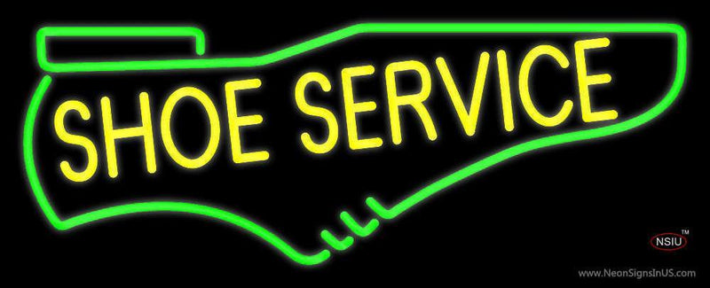 Yellow Shoe Service Neon Sign