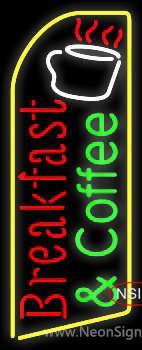 Red Breakfast And Green Coffee Neon Sign