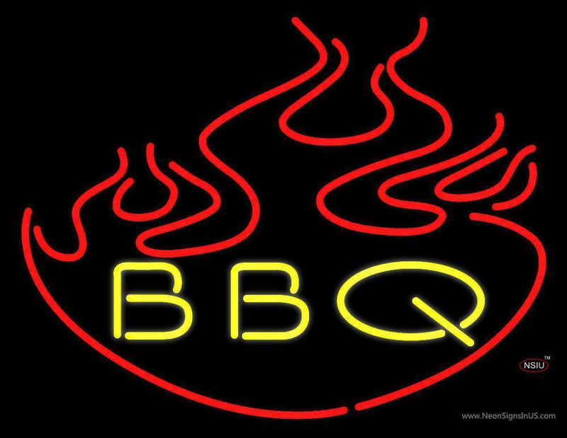 Flames Bbq Neon Sign
