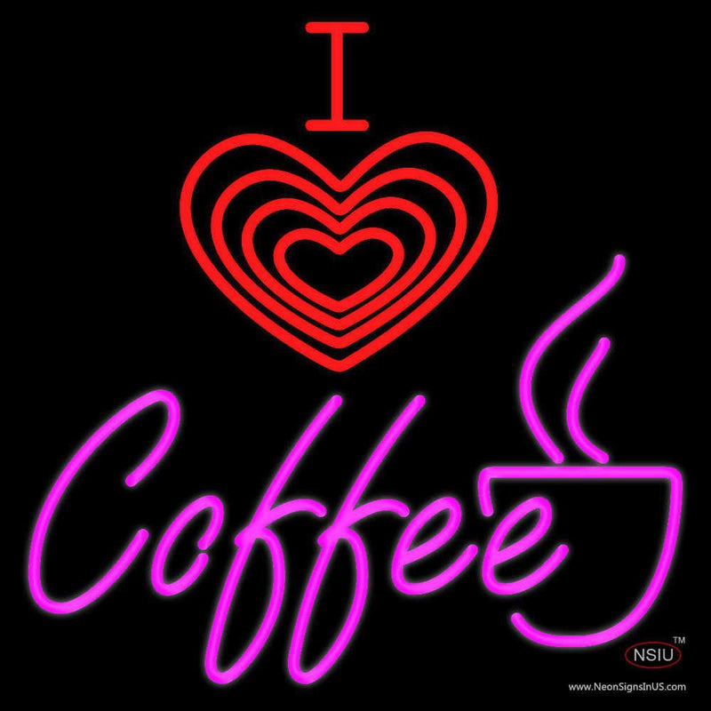 I Love Coffee Hot Neon Sign