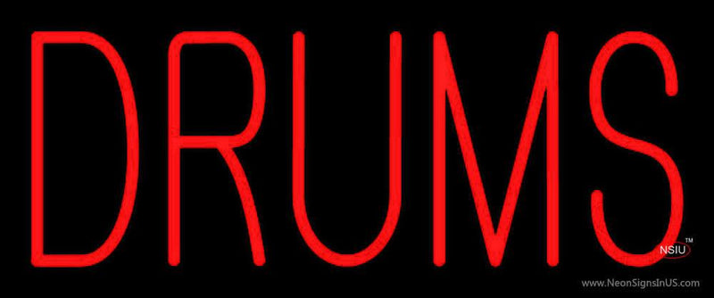 Red Drums Block Neon Sign