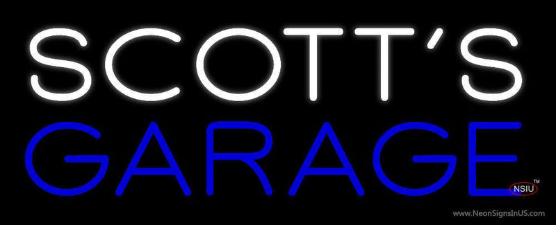 Custom Scotts Garage Neon Sign 