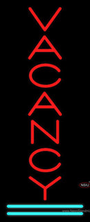 Vertical Neon Vacancy Sign