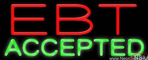 Ebt Accepted Real Neon Glass Tube Neon Sign
