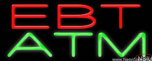 Ebt Atm Real Neon Glass Tube Neon Sign