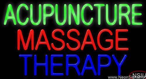 Acupuncture Massage Therapy Handmade Art Neon Sign